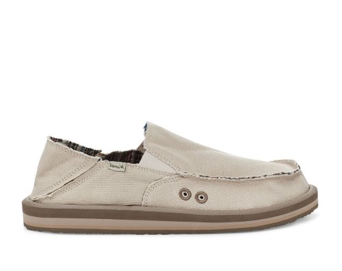 Chaussures Sanuk Vagabond Soft Top Hemp Collapsible Heel Homme - Beige FRUZIA917
